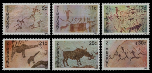 Simbabwe 1982 - Mi-Nr. 259-264 ** - MNH - Felsmalerei