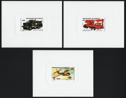 Dschibuti 1984 - Mi-Nr. 417-419 ** - MNH - Epreuve de Luxe - Feuerwehr