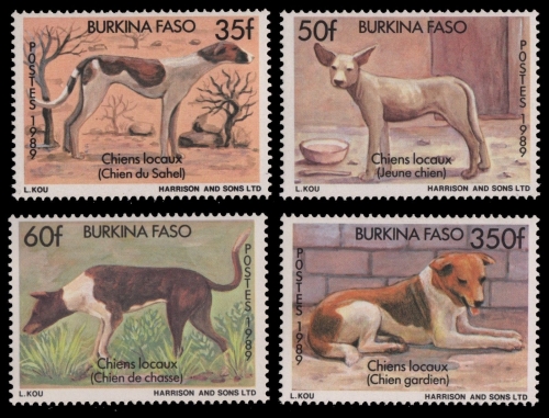 Burkina Faso 1989 - Mi-Nr. 1214-1217 ** - MNH - Hunde / Dogs