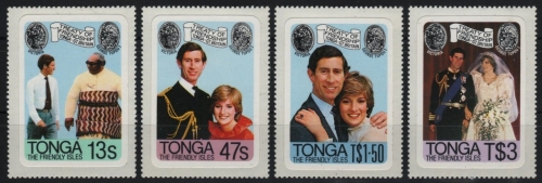 Tonga 1981 - Mi-Nr. 786-789 ** - MNH - Hochzeit Lady Di & Charles