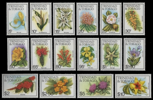 Trinidad & Tobago 1983 - Mi-Nr. 479-494 I ** - MNH - Blumen / Flowers