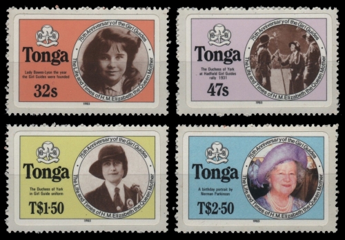 Tonga 1985 - Mi-Nr. 924-927 B ** - MNH - Pfadfinder / Scouts
