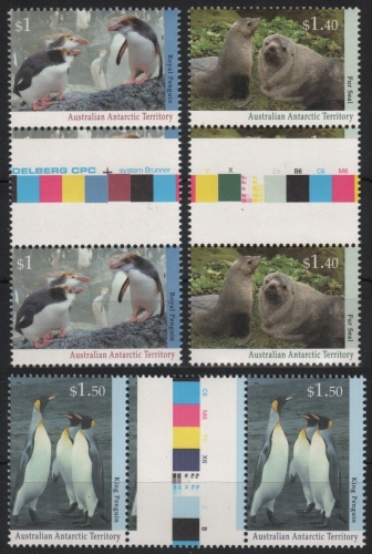 AAT / Austral. Antarktis 1993 - Mi-Nr. 95-97 ** - MNH - Gutter - Pinguine