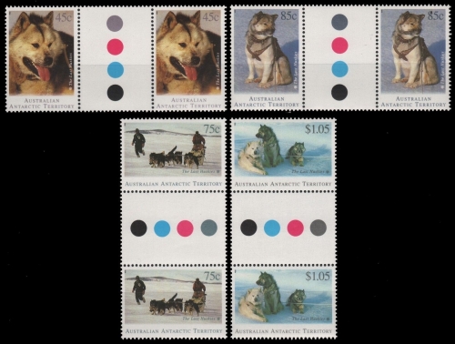 AAT / Austral. Antarktis 1994 - Mi-Nr. 98-101 ** - MNH - Gutter - Schlittenhunde