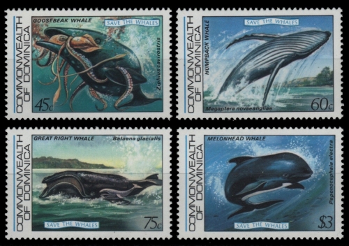 Dominica 1983 - Mi-Nr. 805-808 ** - MNH - Wale / Whales