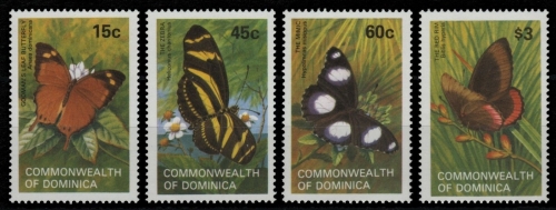 Dominica 1982 - Mi-Nr. 782-785 ** - MNH - Schmetterlinge / Butterflies