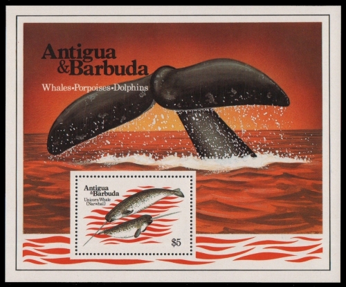 Antigua 1983 - Mi-Nr. Block 71 ** - MNH - Wale / Whales