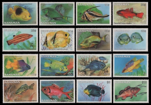 Bahamas 1986 - Mi-Nr. 618-633 X I ** - MNH - Fische / Fish (I)