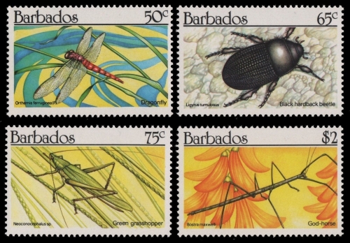 Barbados 1990 - Mi-Nr. 759-762 ** - MNH - Insekten / Insects