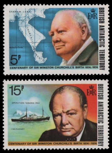 BAT / Brit. Antarktis 1974 - Mi-Nr. 62-63 ** - MNH - Churchill