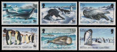 BAT / Brit. Antarktis 1992 - Mi-Nr. 193-198 ** - MNH - Robben / Seals - Pinguine