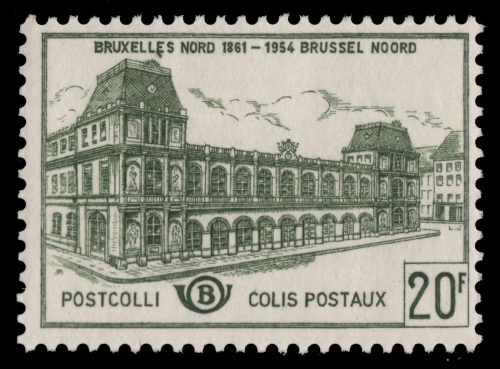 Belgien Postpaket 1959 - Mi-Nr. 52 ** - MNH - Bahnhof