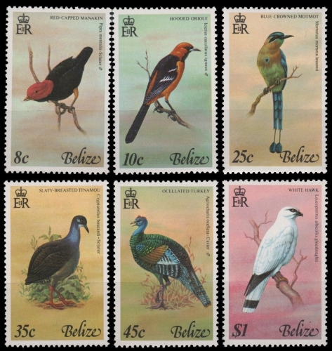 Belize 1977 - Mi-Nr. 371-376 ** - MNH - Vögel / Birds