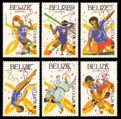 Belize 1988 - Mi-Nr. 1003-1008 ** - MNH - Olympia Seoul