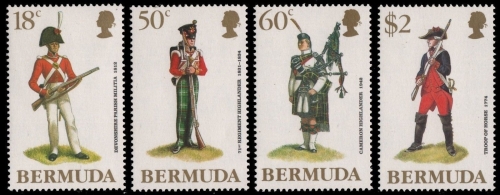 Bermuda 1988 - Mi-Nr. 536-539 ** - MNH - Uniformen / Uniforms