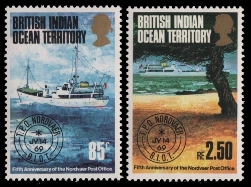 BIOT 1974 - Mi-Nr. 57-58 ** - MNH - Schiffe / Ships
