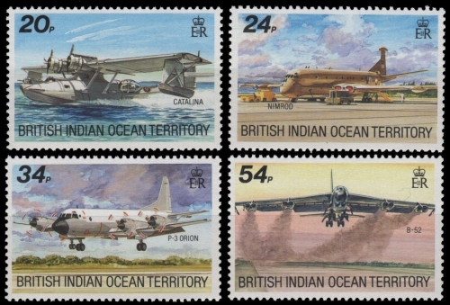 BIOT 1992 - Mi-Nr. 124-127 ** - MNH - Flugzeuge / Airplanes