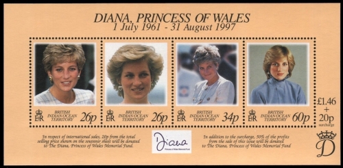 BIOT 1998 - Mi-Nr. Block 10 ** - MNH - Tod von Prinzessin Diana