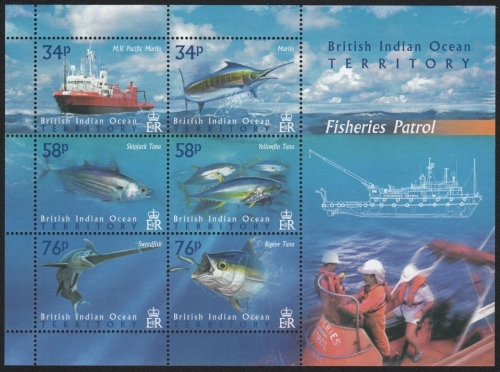 BIOT 2004 - Mi-Nr. 334-339 ** - MNH - Fische / Fish
