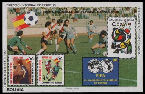 Bolivien 1982 - Mi-Nr. Block 124 ** - MNH - Fußball / Soccer, football