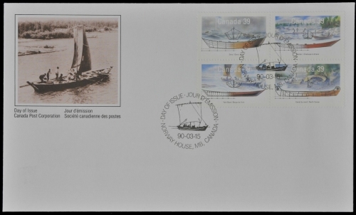 Kanada 1990 - Mi-Nr. 1173-1176 - Boote / Boats - FDC
