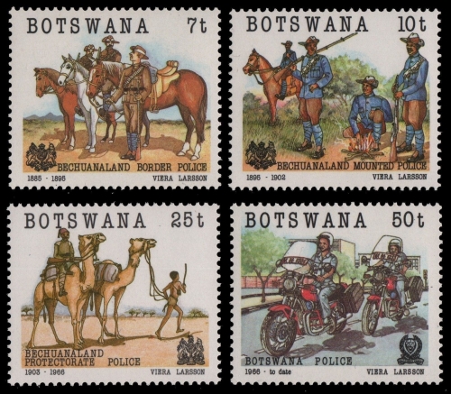 Botswana 1985 - Mi-Nr. 364-367 ** - MNH - Polizei / Police