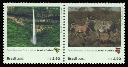 Brasilien 2013 - Mi-Nr. 4123-4124 ** - MNH - Zebra