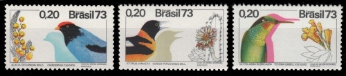 Brasilien 1973 - Mi-Nr. 1368-1370 ** - MNH - Vögel / Birds