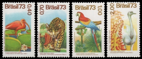Brasilien 1973 - Mi-Nr. 1415-1418 ** - MNH - Wildtiere / Wild animals