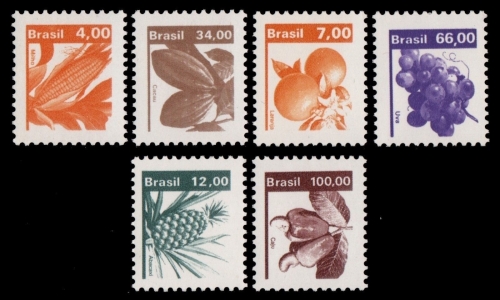 Brasilien 1982 - Mi-Nr. 3 komplette Ausgaben ** - MNH - Früchte / Fruits