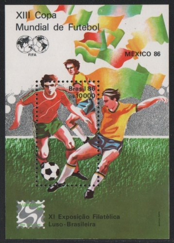 Brasilien 1986 - Mi-Nr. Block 69 ** - MNH - Fußball / Soccer, football