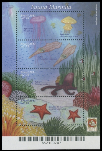 Brasilien 2011 - Mi-Nr. Block 152 ** - MNH - PHILANIPPON - Meerestiere