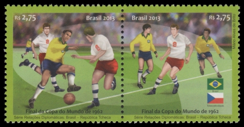 Brasilien 2013 - Mi-Nr. 4095-4096 ** - MNH - WM Fußball Finale 1962