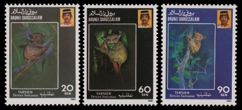 Brunei 1990 - Mi-Nr. 421-423 ** - MNH - Wildtiere / Wild animals