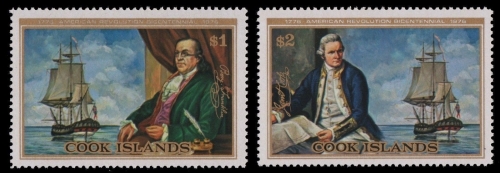 Cook-Inseln 1976 - Mi-Nr. Mi.Nr. 485-486 ** - MNH - Schiffe / Ships - Capt. Cook