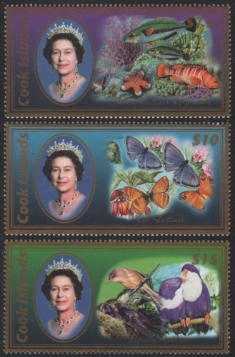 Cook-Inseln 2007 - Mi-Nr. 1603-1605 ** - MNH - Fauna des Südpazifiks