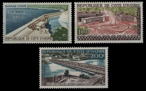 Elfenbeinküste 1959 - Mi-Nr. 207-209 ** - MNH - Bauwerke