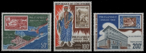 Elfenbeinküste 1969 - Mi-Nr. 340-342 ** - MNH - PHILEXAFRIQUE