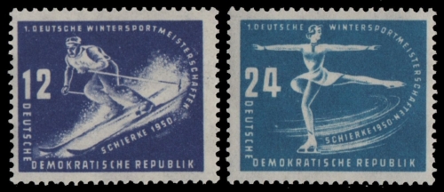DDR 1950 - Mi-Nr. 246-247 ** - MNH - mit herstellungsbedingten Kalanderbügen