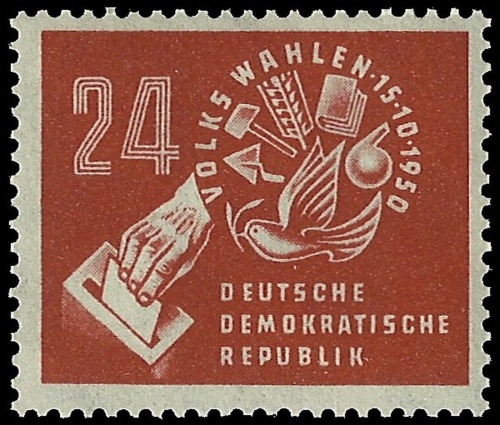 DDR 1950 - Mi-Nr. 275 ** - MNH - mit herstellungsbedingten Kalanderbügen