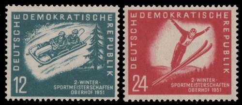 DDR 1951 - Mi-Nr. 280-281 ** - MNH - mit herstellungsbedingten Kalanderbügen