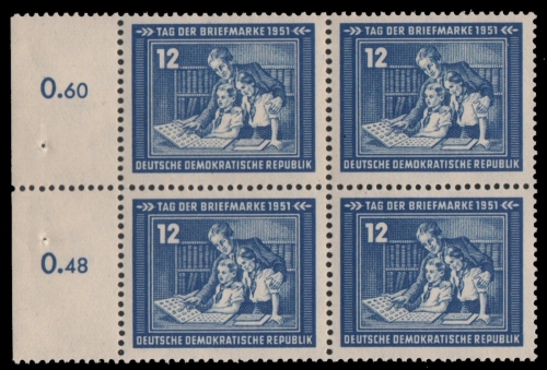 DDR 1951 - Mi-Nr. 295 ** - MNH - Viererblock