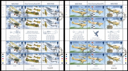 Alderney 1995 - Mi-Nr. 83-88 gest / used - KLB - Flugzeuge / Airplanes