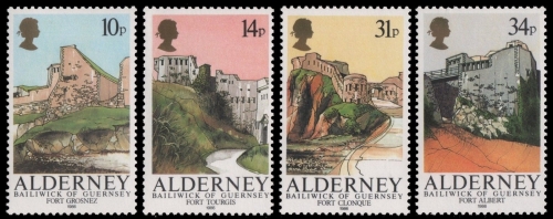 Alderney 1986 - Mi-Nr. 28-31 ** - MNH - Festungen