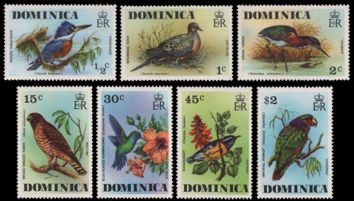 Dominica 1976 - Mi-Nr. 481-487 A ** - MNH - Vögel / Birds