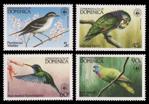 Dominica 1984 - Mi-Nr. 836-839 ** - MNH - Vögel / Birds