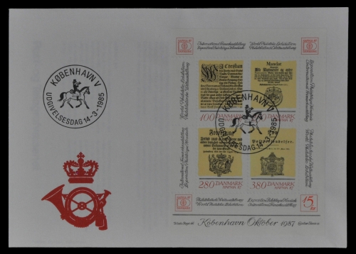 Dänemark 1985 - Mi-Nr. Block 4 - HAFNIA 87 - FDC