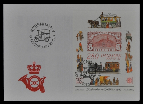 Dänemark 1987 - Mi-Nr. Block 7 - HAFNIA 87 - FDC