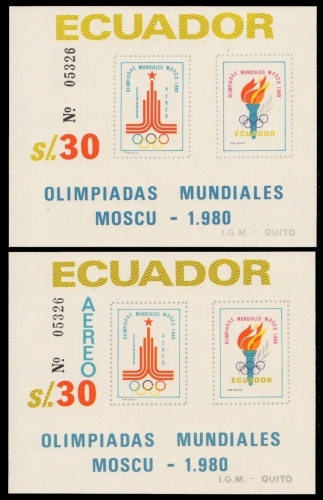 Ecuador 1980 - Mi-Nr. Block 95-96 ** - MNH - Olympia Moskau