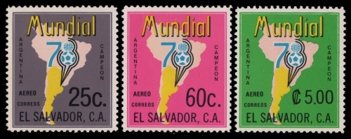 El Salvador 1978 - Mi-Nr. 1244-1246 ** - MNH - Fußball / Soccer, football